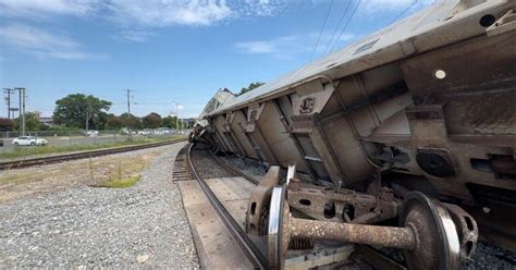 No injuries were reported. . Pittsburgh train derailment today